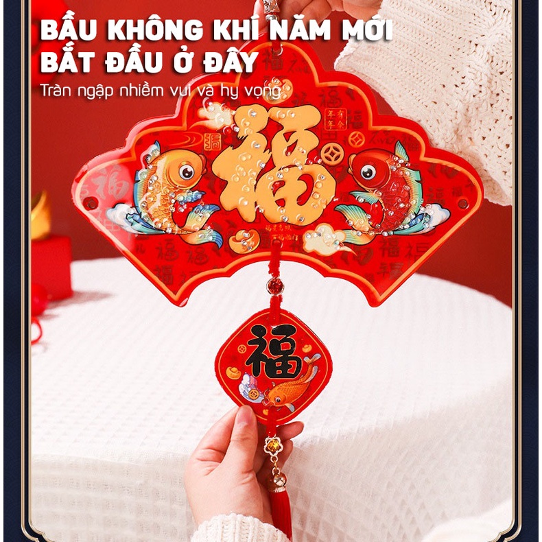 Liễn Treo Tường Trang Trí Ngày Tết Phước Lành Tài Lộc Size Lớn Cao Cấp