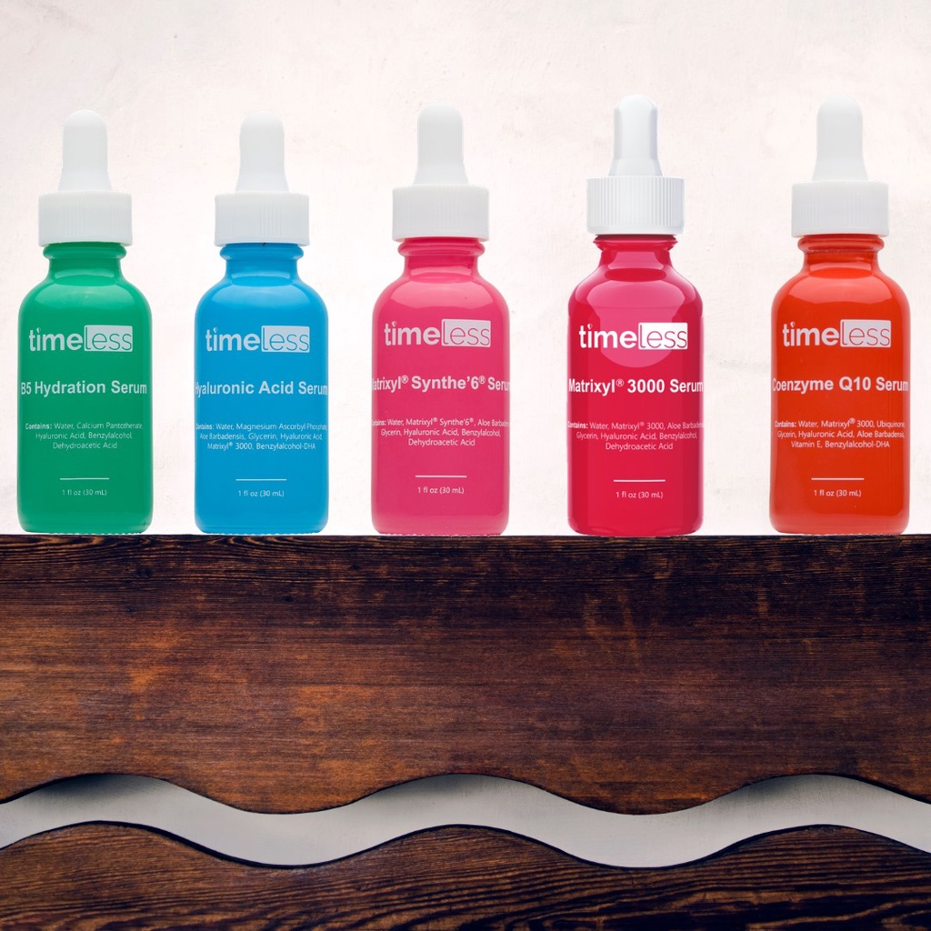 Serum Timeless Dưỡng Da Timeless Serum B5, Timeless Vitamin C, Timeless Cấp Ẩm HA Pure, Serum Timeless S6, Serum Q10 Mỹ