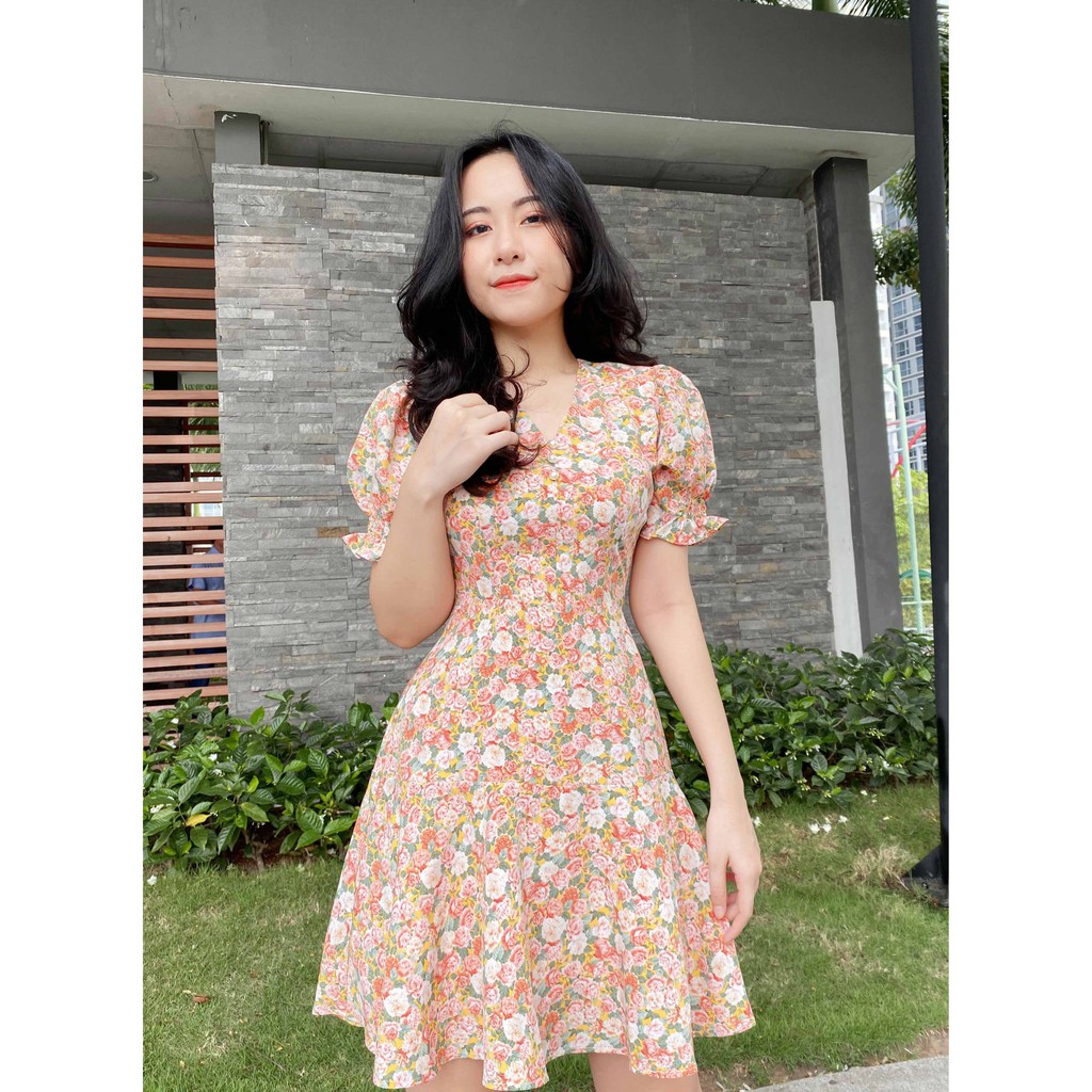 [Mã FATHANG5 giảm 10K đơn 50K] Đầm nữ hoa nhí đuôi cá thời trang hè MẶC SIÊU MÁT SIÊU XINH may 2 lớp, lót cotton mềm mịn