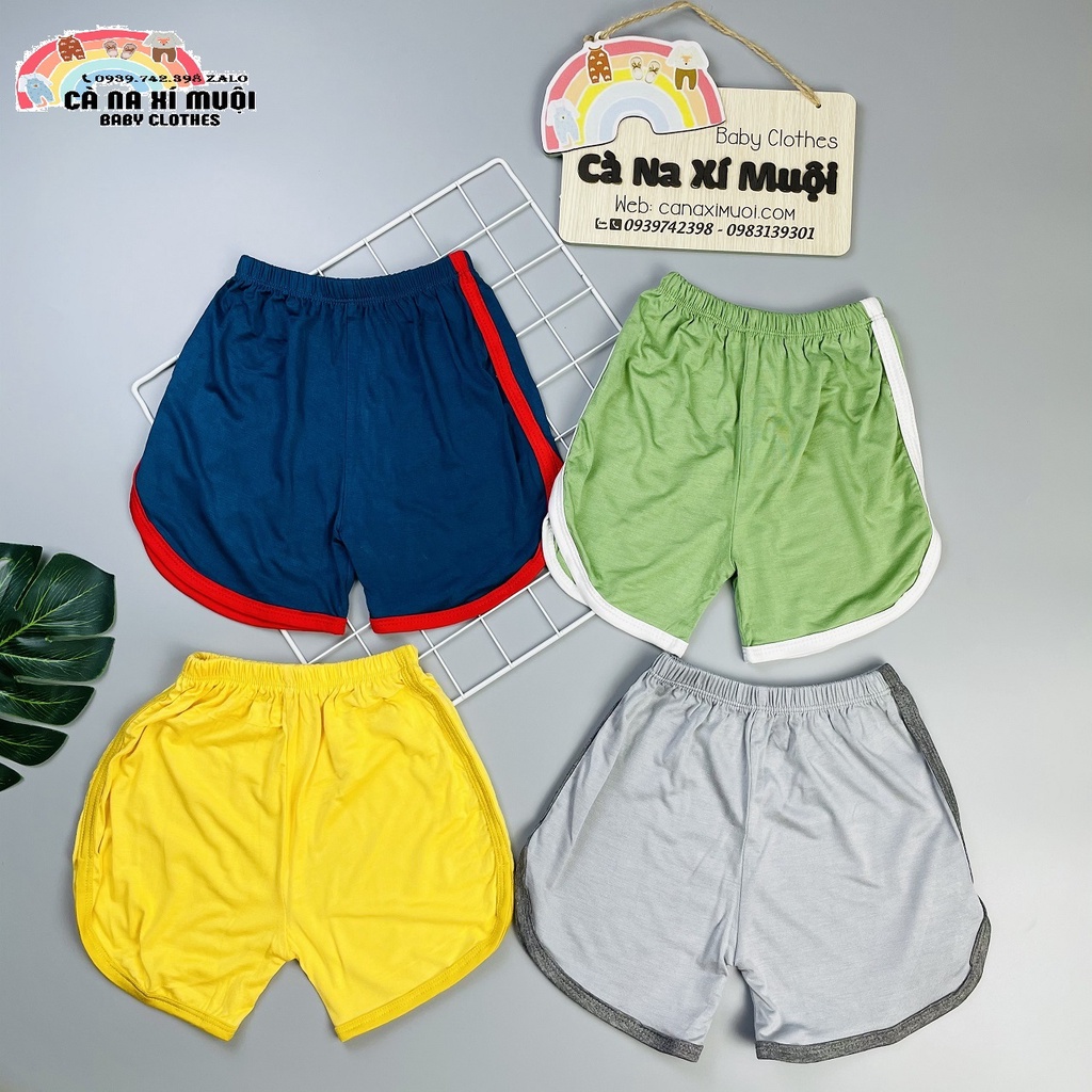 FULLSIZE9-32KG Set 4 Quần Ngắn Thun LạnhFREE SHIPHàng Chuẩn Hoạ Tiết Dể Thương Cho Bé Gái Bé Trai, Đủ