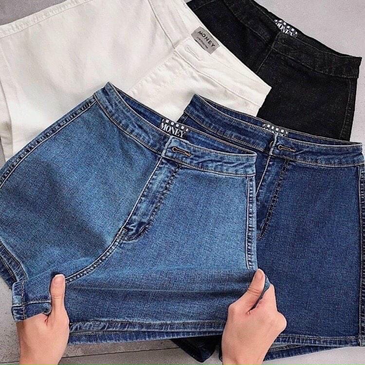 Quần đùi jean nữ, quần short jean nữ lưng cao chất dày min hàng chuẩn shop trend