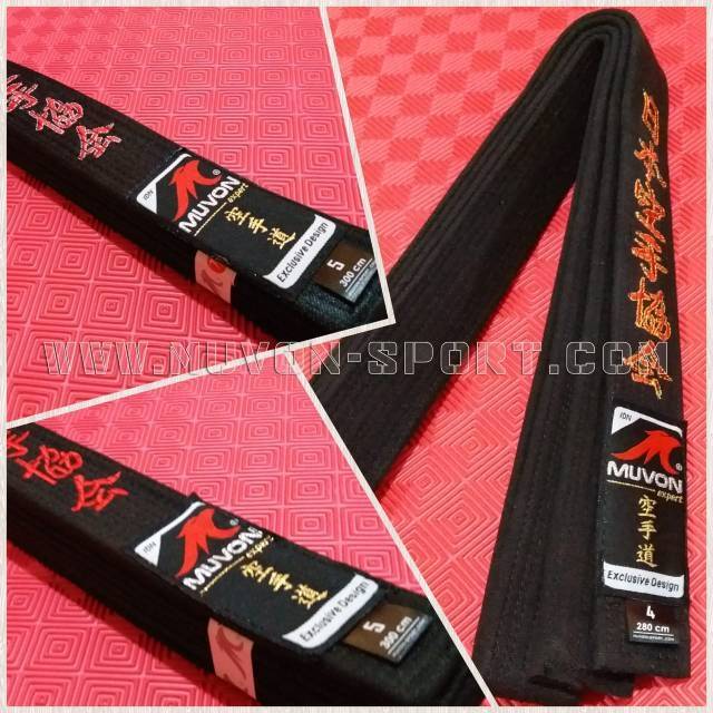 Đai Thắt Lưng Vải Satin Màu Đen Karate