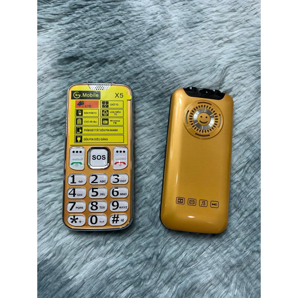 Điện thoại người già KY Mobile X5 Pin Khỏe, Loa To, Đọc Số - Fullbox ( Tặng kèm ốp)