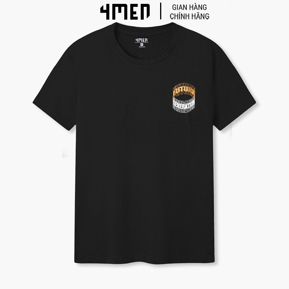 Áo Thun Nam Form Regular Future 4MEN AT091 cổ tròn tay ngắn hiện đại, đẹp, vải cotton thoáng mát