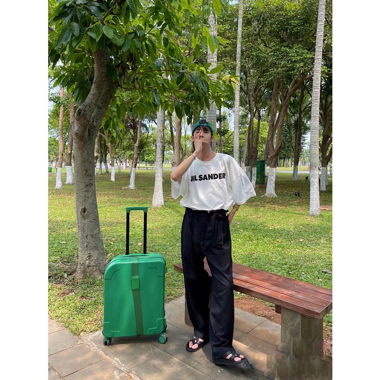 JILSANDER basic round neck simple short-sleeved letter print logo couple loose T-shirt