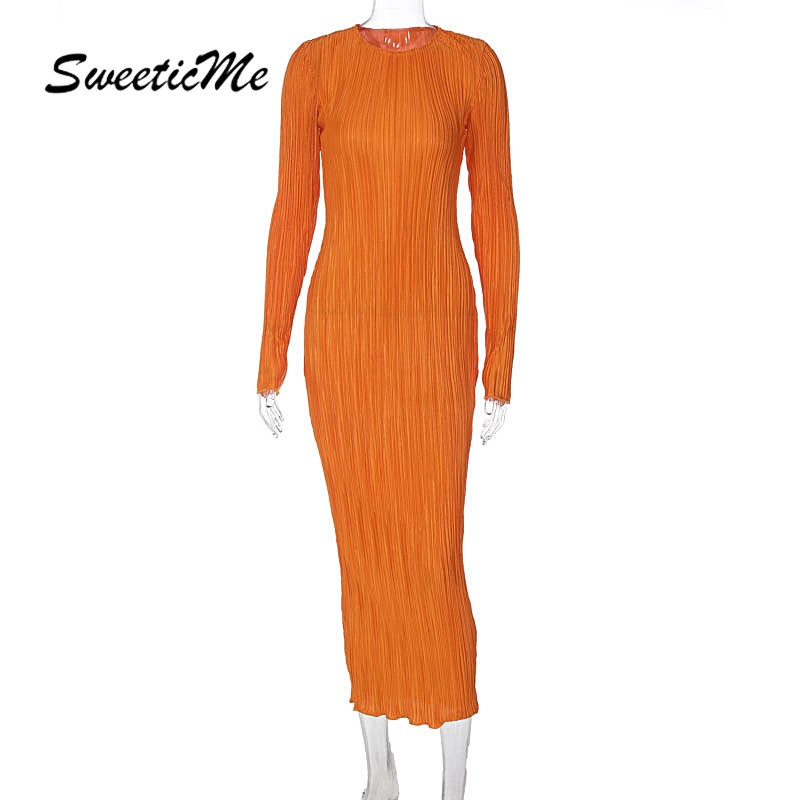 Đầm Tay Dài Dáng Ôm Màu Trơn Thời Trang   Quyến Rũ Cho Nữ