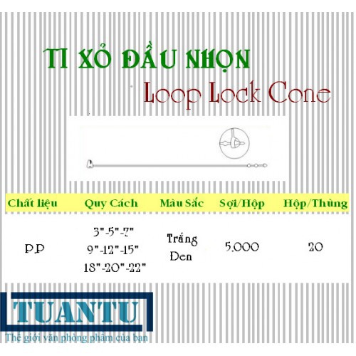 Ti xỏ đầu nhọn - Dây treo nhãn đầu nhọn - Loop lock pin