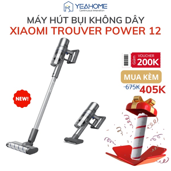 Máy Hút Bụi Cầm Tay Không Dây Xiaomi Trouver Power 12 Siêu Nhẹ Động Cơ 450W, Lực Hút 24000Pa