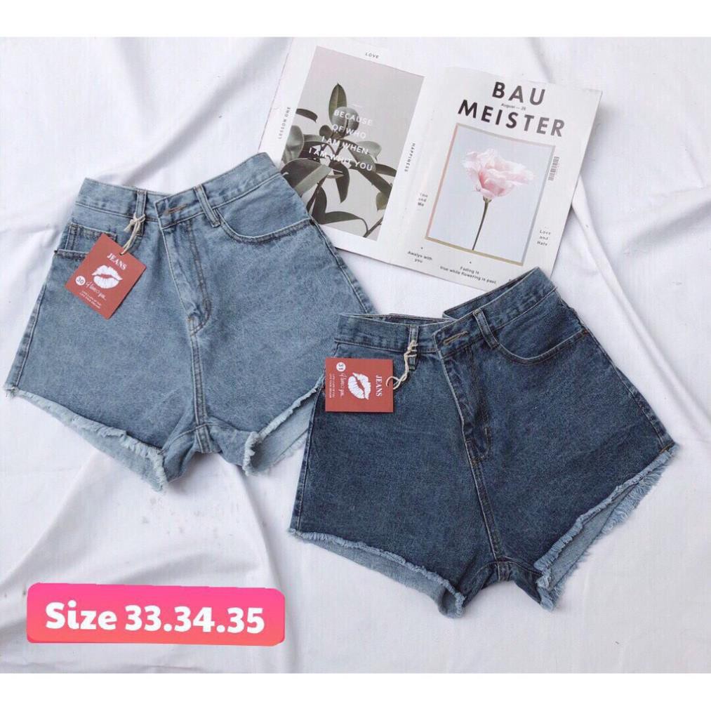 Quần short jean nữ từ size 40kg size đại 75kg mẫu trơn quần short lưng cao hàng VNXK - 2KJean ་