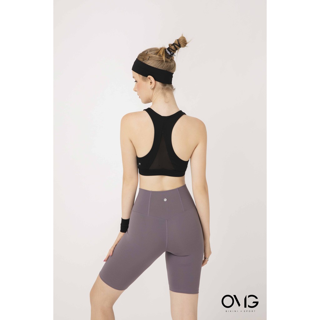Quần tập Gym, Yoga Nữ BIKINI PASSPORT kiểu lửng đan dây - màu Tím - BG090_PP