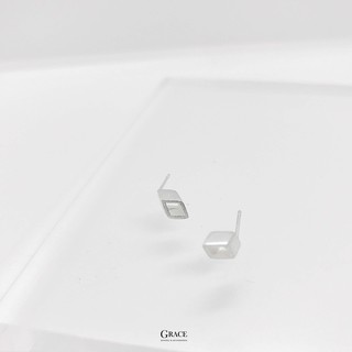 Khuyên tai bạc Grace - Lozenge