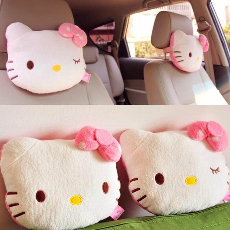 Gối kê cổ hình Hello Kitty dễ thương tiện dụng trên xe hơi