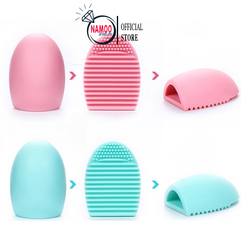 Dụng cụ vệ sinh cọ trang điểm silicone tiện lợi dễ sử dụng, miếng giặt làm sạch cọ trang điểm