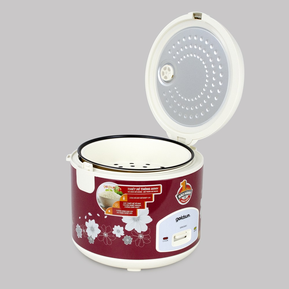 Nồi Cơm Điện Goldsun 1,8L 700W Lòng Nồi Thiết Kế Tổ Ong Phủ Chống Dính 2 Mặt Cho Gia Đình Từ 4-6 người - GRC5000