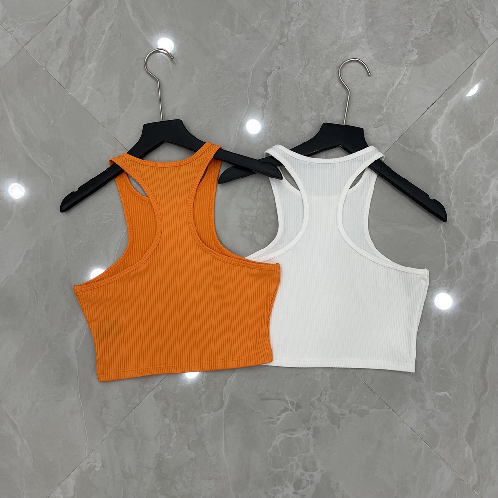 Áo Croptop Ba Lỗ Thun Gân LSEOUL A2460 Trẻ Trung Năng Động Quyến Rũ