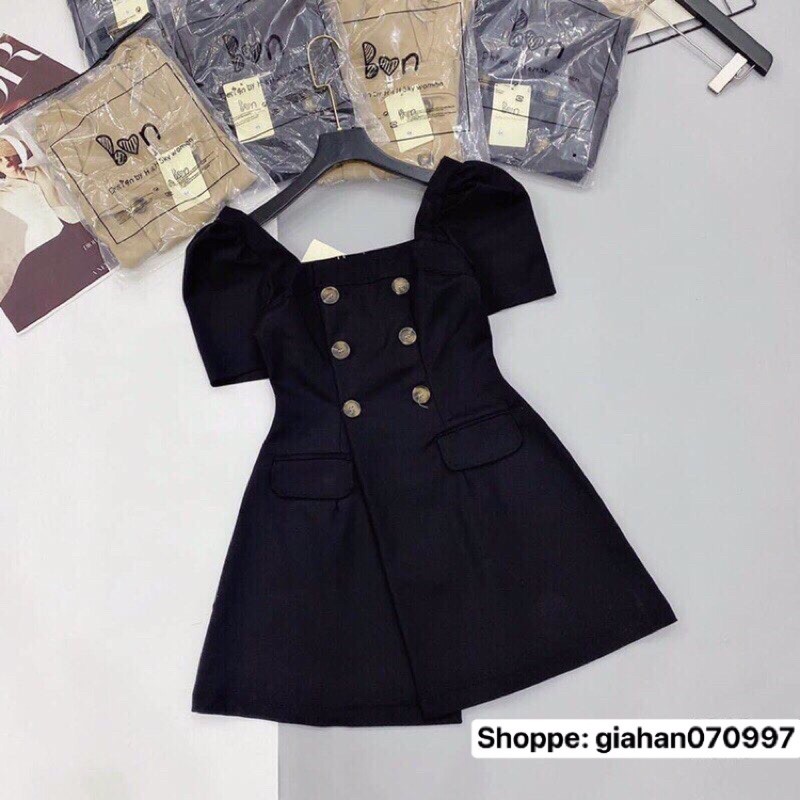 VÁY CỔ VUÔNG TAY PHỒNG SANG CHẢNH | BigBuy360 - bigbuy360.vn