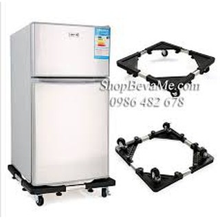 Kệ tủ lạnh, kệ inox chân tủ lạnh máy giặt có bánh xe HÀNG ĐẮT CỨNG CÁP