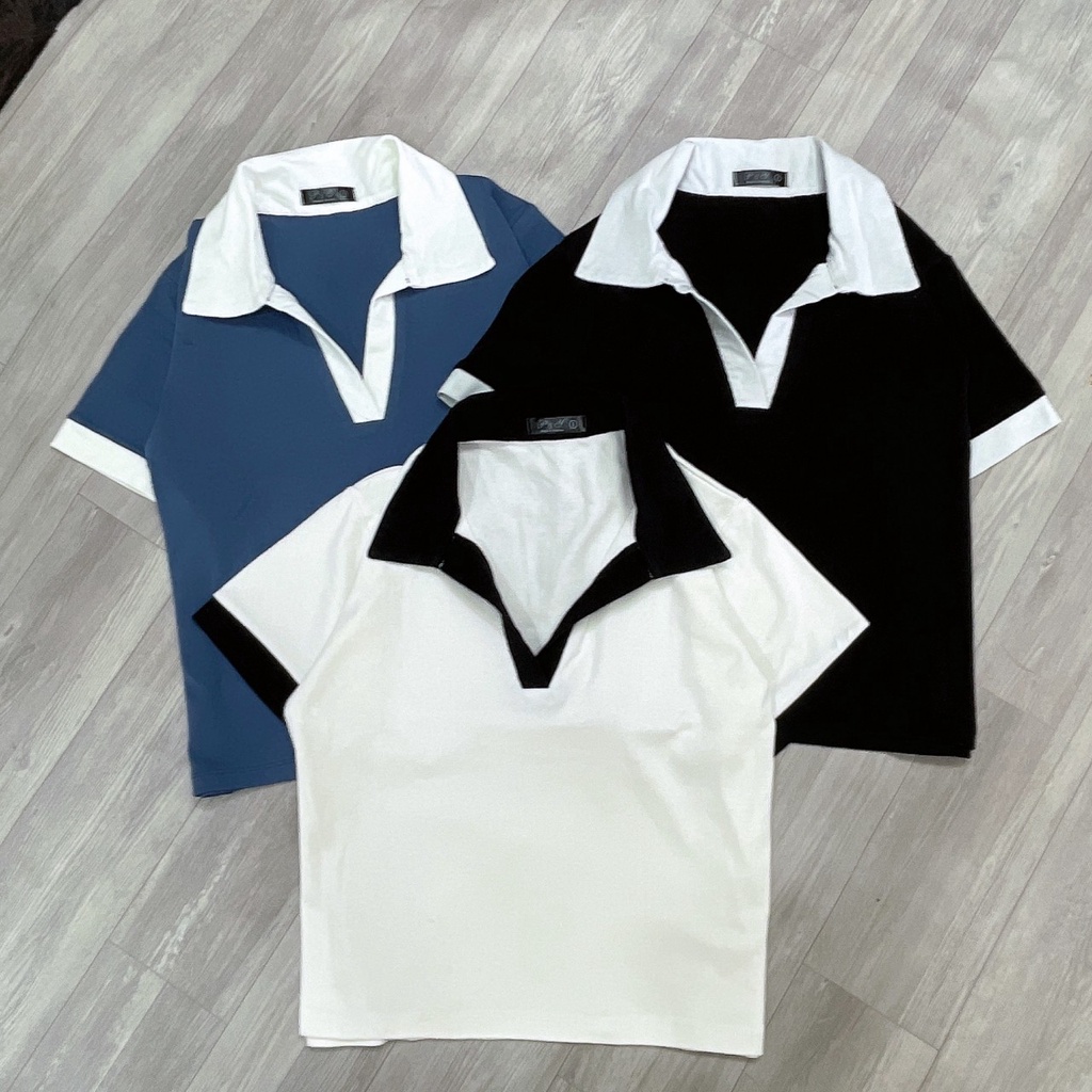Áo Thun Cổ Bẻ Bigsize, Áo thun polo bigsize cổ bẻ mặc đi làm đi chơi đều đẹp A41
