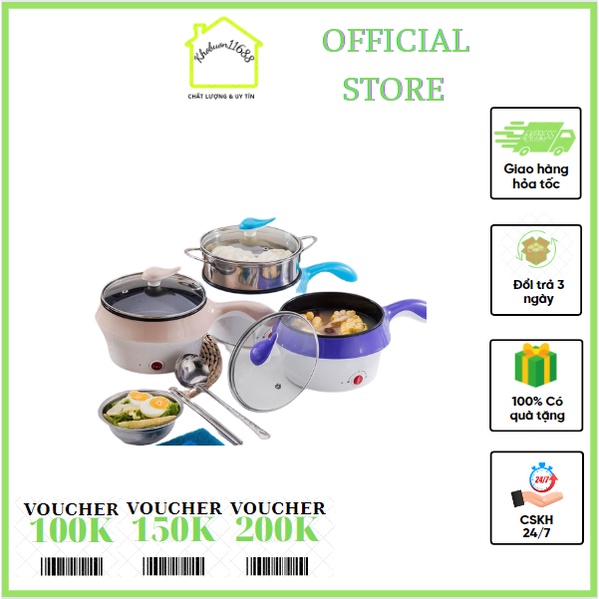 Nồi Lẩu Mini 2 Tầng Đa Năng Chống Dính Tặng Xửng Hấp