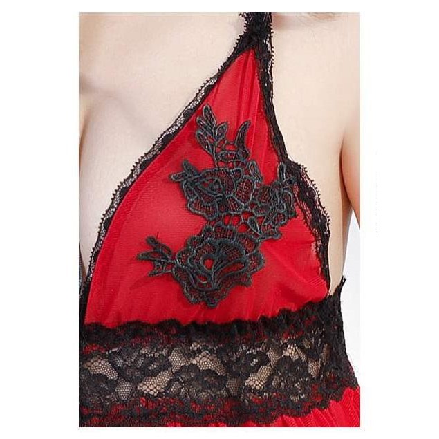 Đồ ngủ bigsize nữ 55 - 75 kg- SEXY HOA HỒNG NGỰC | Đầm ngủ Sexy xuyên thấu xinh xắn yêu