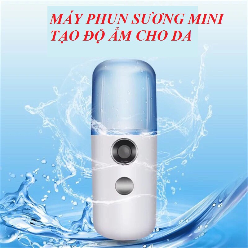 Máy Phun Sương Tạo Ẩm Cầm Tay Mini Sạc Điện - Khử Khuẩn - Xông Tinh Dầu