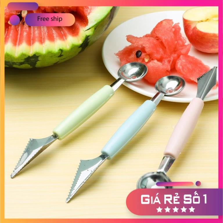 Dao Chạm Khắc Trái Cây Kiêm Muỗng Múc Kem
