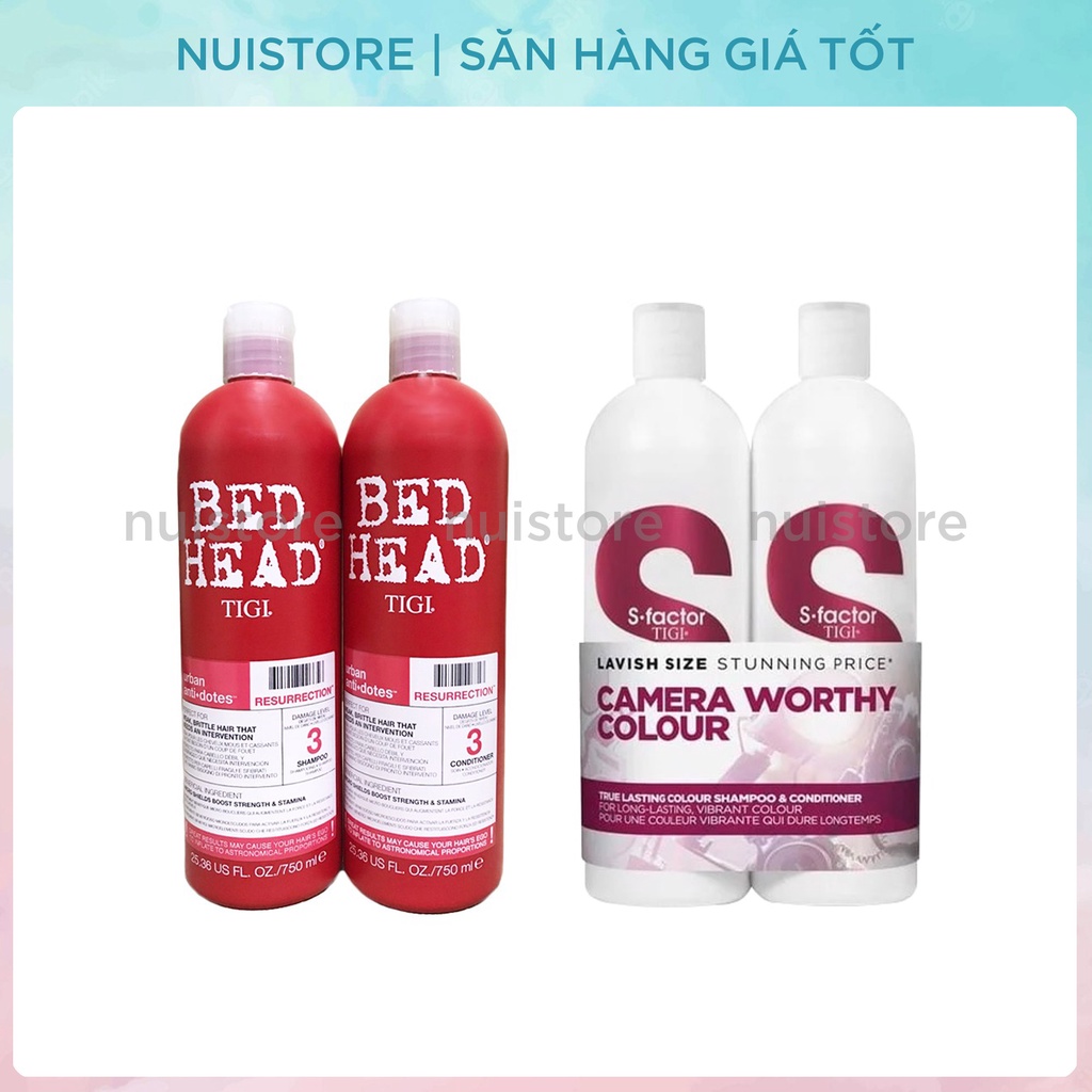 [ Hàng Chính Hãng - Sẵn ] Bộ Dầu Gội - Xả Tigi Bed Head 750Mlx2 Siêu Thơm
