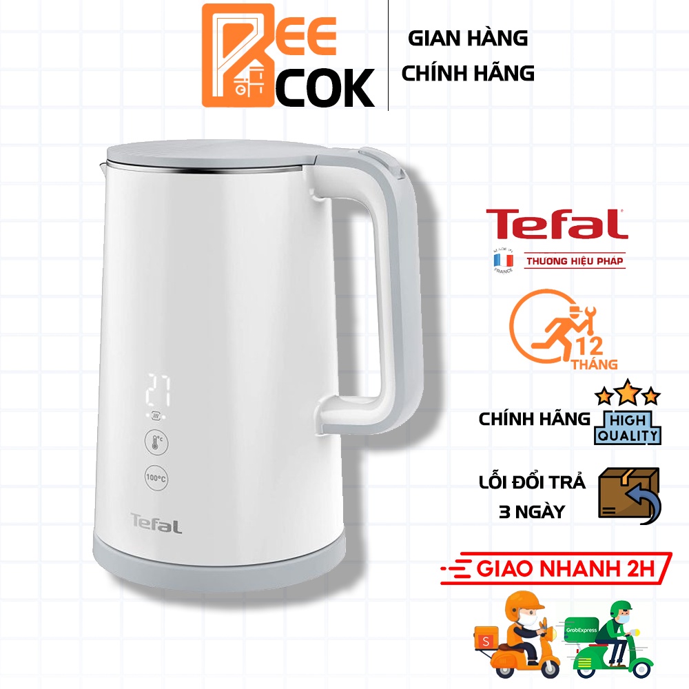 Ấm siêu tốc Tefal KO6931 có chỉnh nhiệt, màn hình LED hiển thị