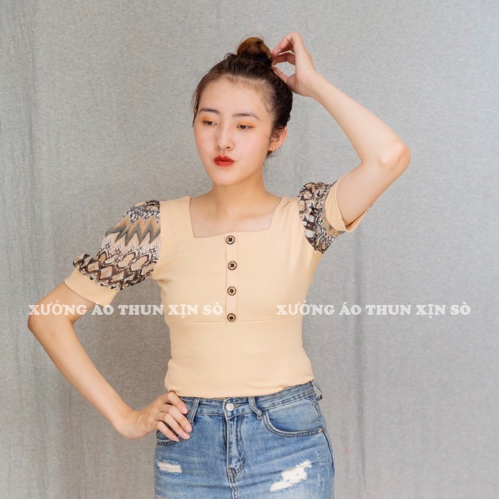 Áo Thun Nữ [ HÀNG HOT ] Áo Thun Kiểu Tay Lỡ Phối Voan Họa Tiết Bông Nhí - HIT HOT HIT - Mã 651114