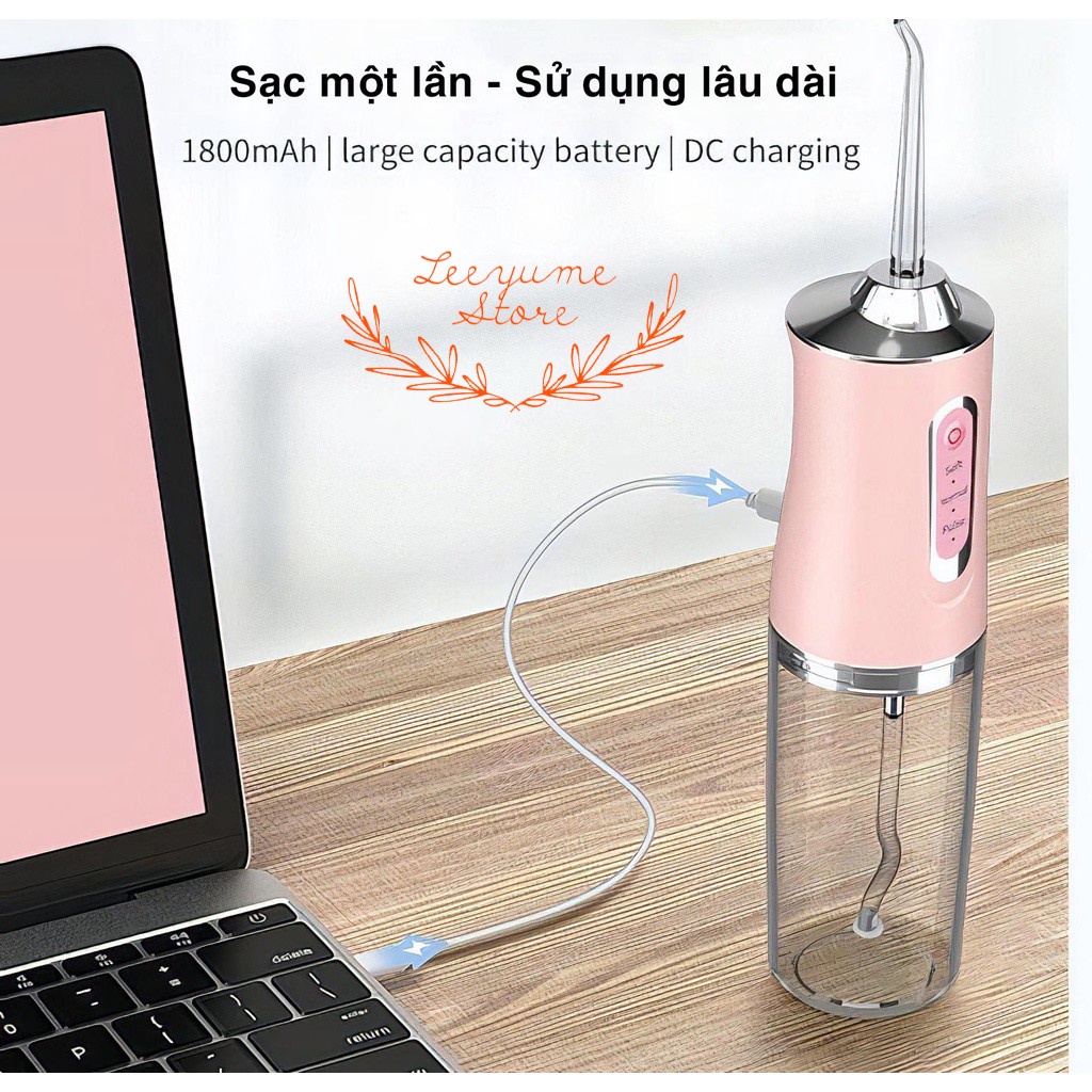 MÁY TĂM NƯỚC CẦM TAY - THIẾT BỊ VỆ SINH RĂNG MIỆNG AN TOÀN TIỆN DỤNG