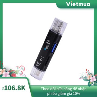 Đầu đọc thẻ type-c 5 trong 1 android otg, đầu đọc thẻ tf đầu đọc thẻ máy tính điện thoại di động kết nối đĩa u