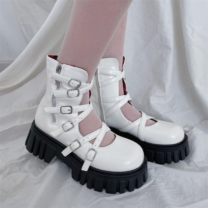 Giày Bốt Martin Đế Dày Thời Trang Mùa Hè 2022 Kiểu Punk Cá Tính Cho Nữ