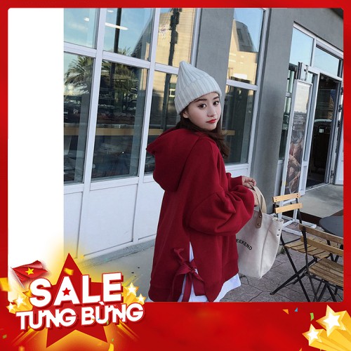 -HÀNG NHẬP KHẨU Áo khoác Hoodie form rộng tay dài buộc nơ dây sườn mới Liên hệ mua hàng 084.209.1989