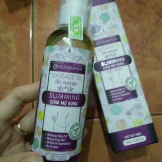 Dầu massage giảm mỡ bụng Milaganics Slimming Body Therapy 100ml
