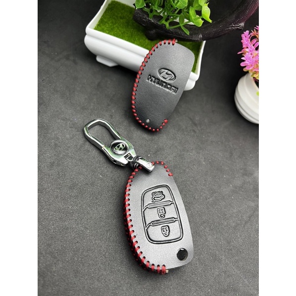 Bao da chìa khoá xe Huyndai i10, tucson, elantra bản có chìa