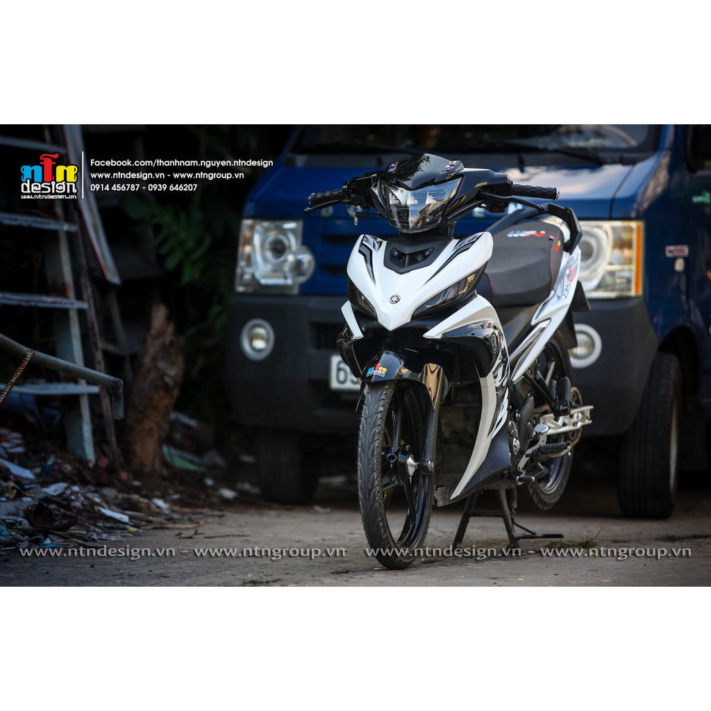 Tem rời exciter 135 lc trắng đen v7 mẫu thực tế , tem 3 lớp cao cấp không bay màu