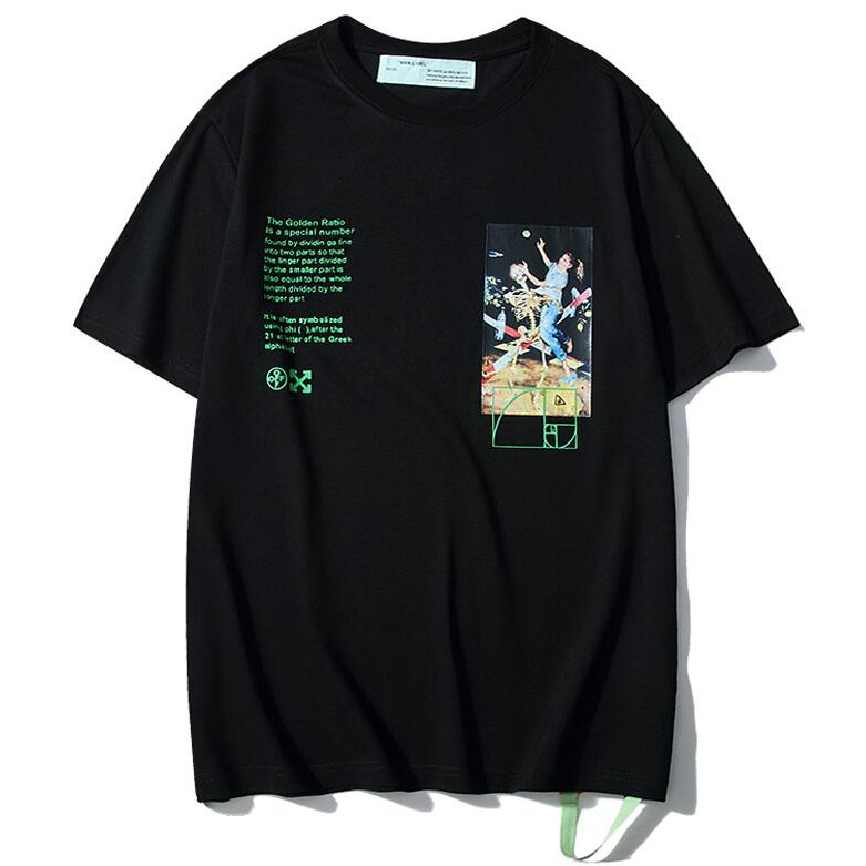 Off-White Áo Thun Tay Ngắn Chất Liệu Cotton In Hình Độc Đáo Thời Trang Dành Cho Cả Nam Và Nữ