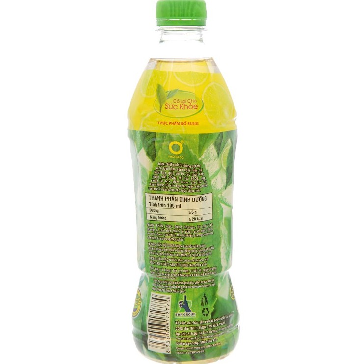 Lốc 6 chai trà xanh Không Độ vị chanh 455ml | BigBuy360 - bigbuy360.vn