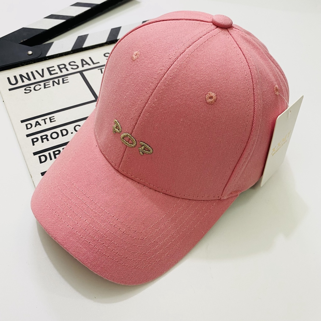 Mũ lưỡi trai nữ, nón kết hàn quốc, thêu chữ POP chất cotton cực đẹp