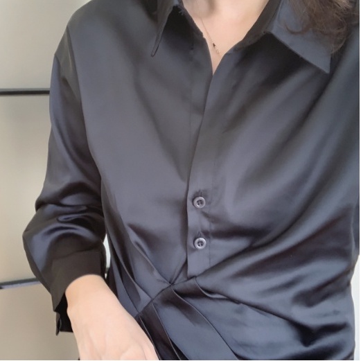 Váy sơmi đen chất lụa dúm eo siêu sang cho nữ , váy xòe ngắn nhún eo cao cấp (Hình thât/có sẵn) | BigBuy360 - bigbuy360.vn