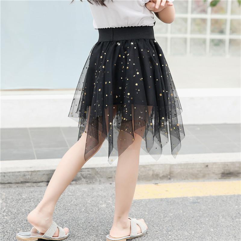 Chân Váy Lưới Tà Ngắn Phong Cách Phương Tây Mới Dành Cho Bé Gái