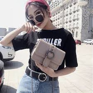 Túi da mềm khóa cài dây xích BO90