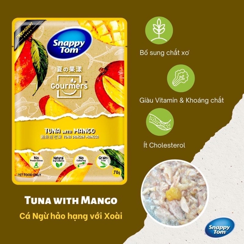 Pate Snappy Tom 70g vị trái cây