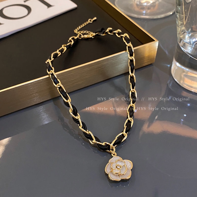 Vòng cổ Hoa Trà Bện Chất Lượng Cao Cho Nữ