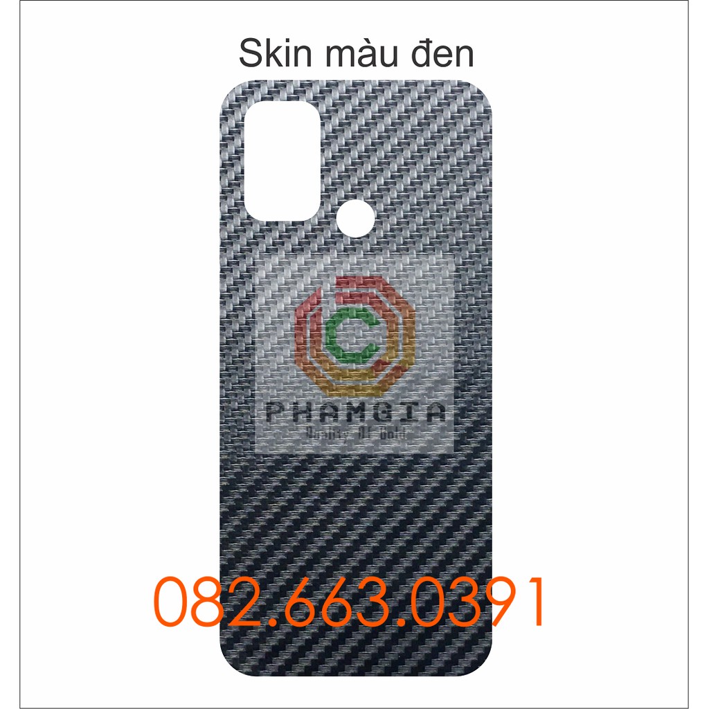 Miếng dán skin carbon mặt lưng Realme C17