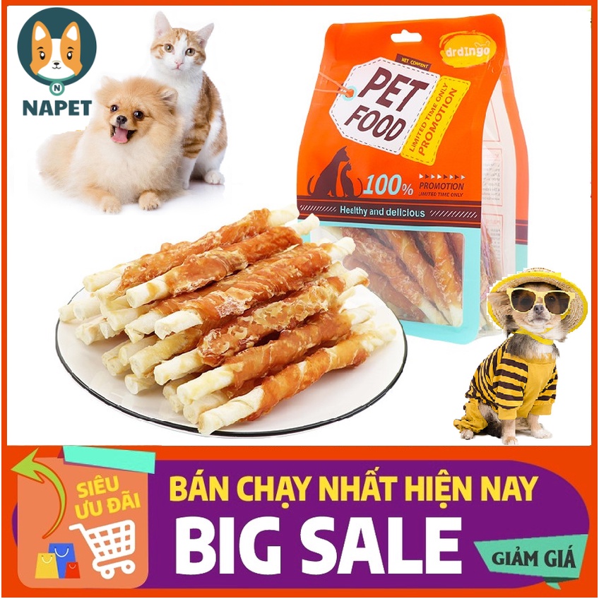 Bánh thưởng PetFood cây thịt da bò giàu đạm, không chất bảo quản, tuyệt đối an toàn cho sức khỏe thú cưng