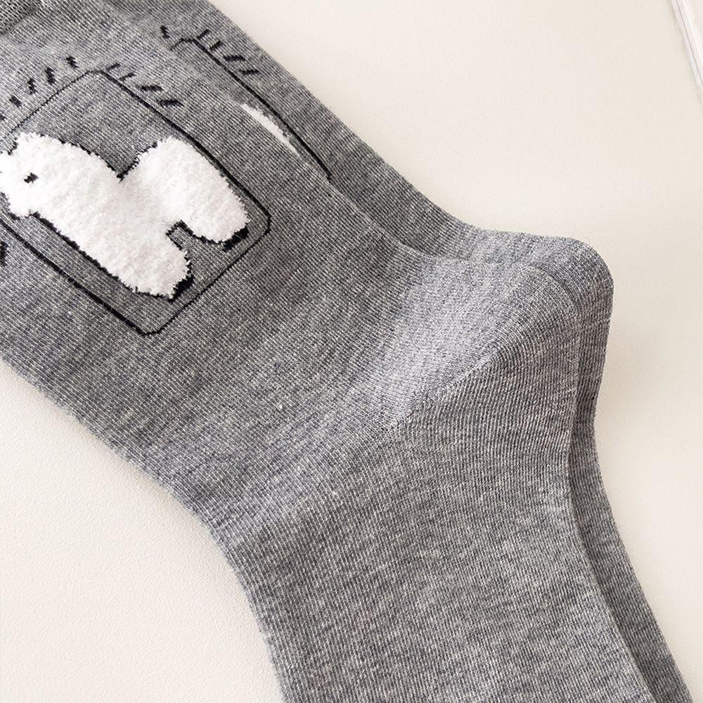 Vớ Cotton Cổ Vừa Thoáng Khí In Họa Tiết Lạc Đà Hoạt Hình Phong Cách Harajuku Dễ Thương Dành Cho Nam Và Nữ