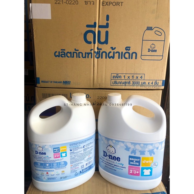 NƯỚC GIẶT XẢ DNEE EM BÉ HOẶC NGƯỜI LỚN SIÊU THƠM,SẠCH THÁI LAN 3000ML ĐỦ MÀU