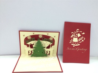 Thông -  Noel - Thiệp 3D ( mở 90 độ  size 10x15 )