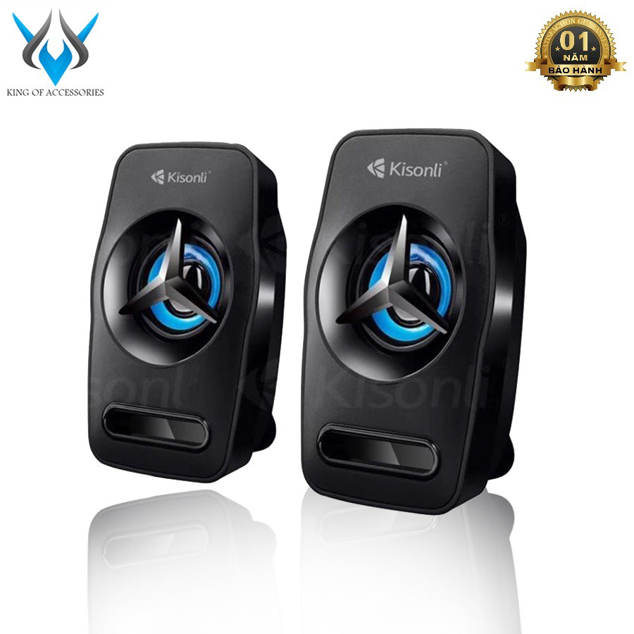 Loa vi tính Kisonli L-3030 có đèn led - bass mạnh (Màu ngẫu nhiên)